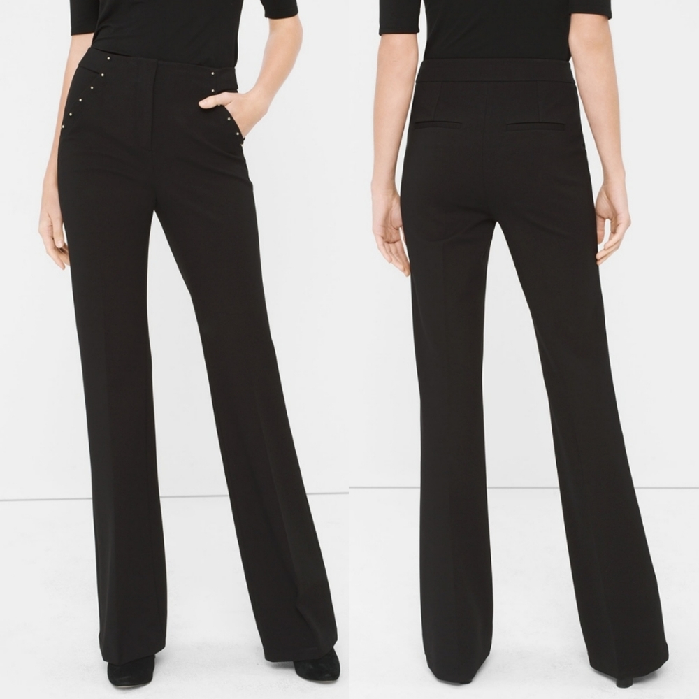 WHBM | Studded Detail Ponte Knit Flare Pants